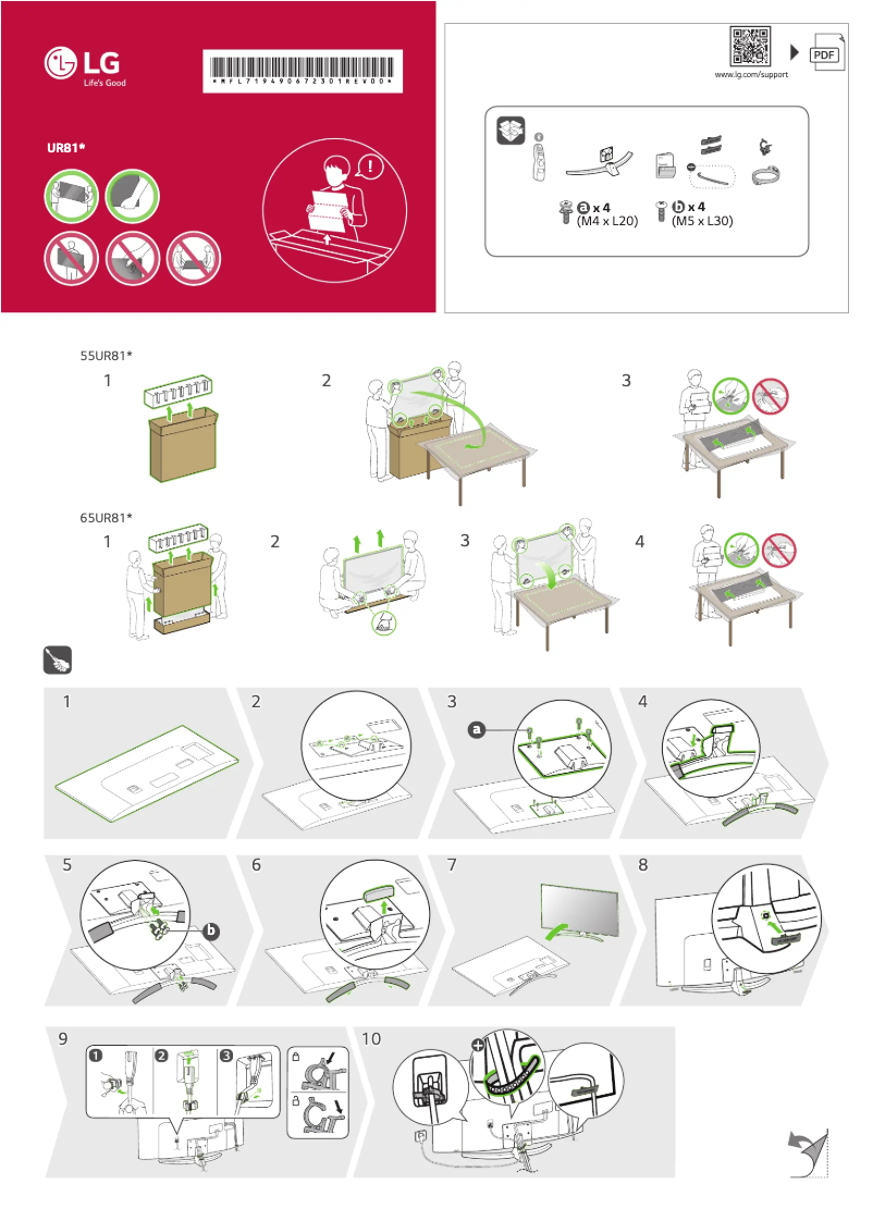 Page n°1 - Manuel utilisateur LG 65UR81006LJ