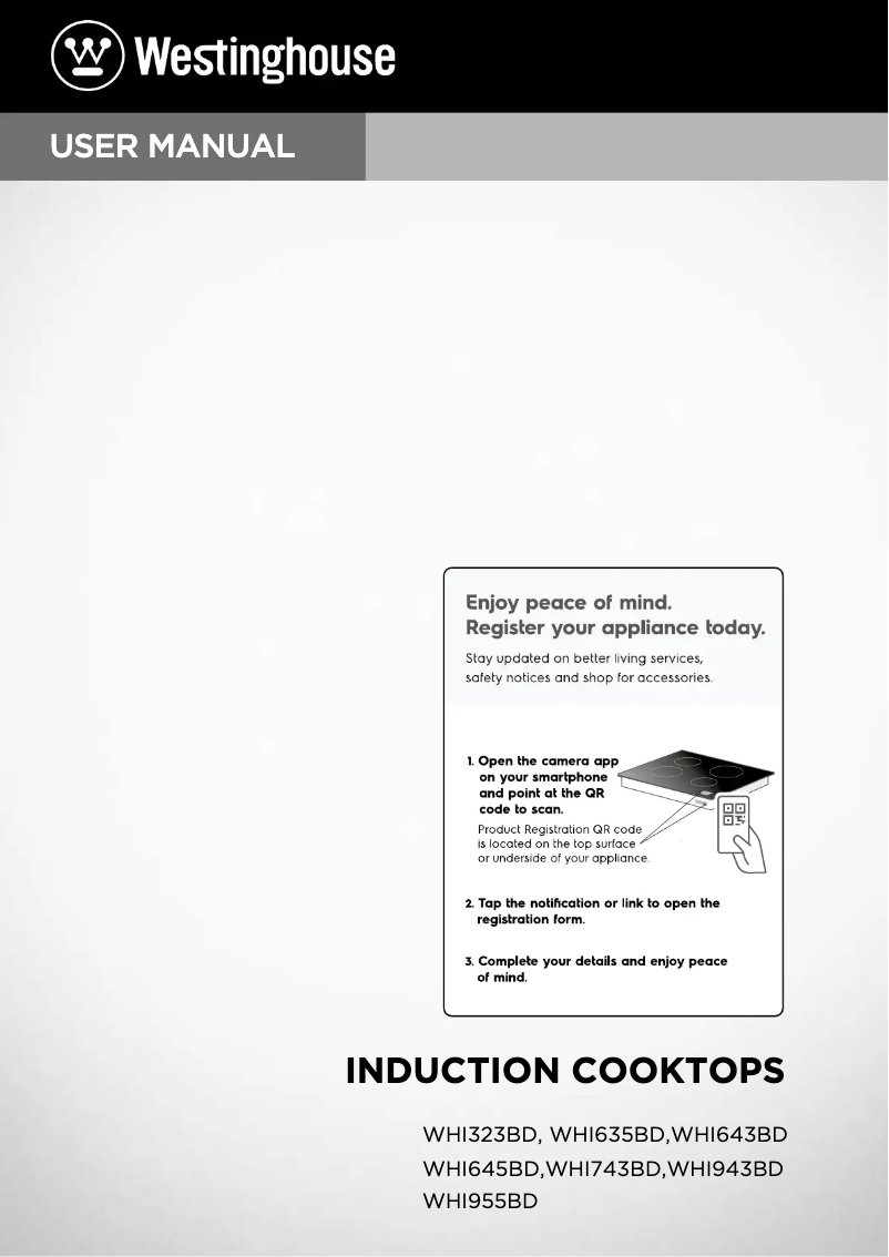 Page n°1 - Manuel utilisateur Westinghouse WHI955BD