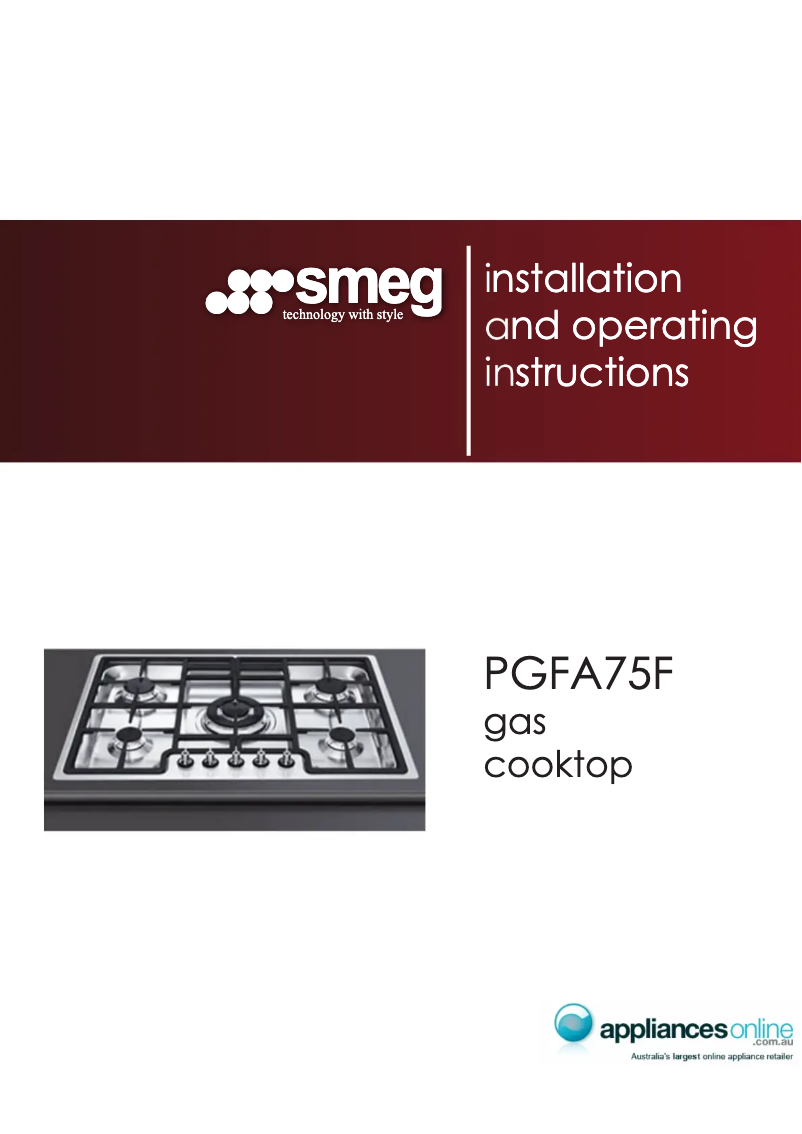 Imagen de la primera página del manual del dispositivo PGFA75F