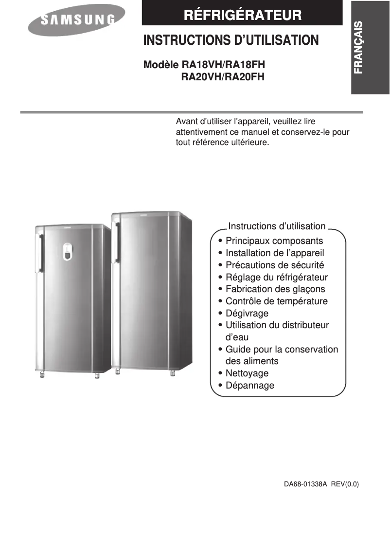 Page n°1 - Manuel utilisateur Samsung RA20FH2