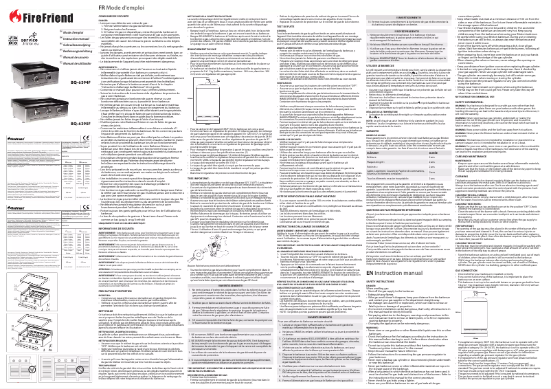 Page n°1 - Manuel utilisateur FireFriend BQ-6394F