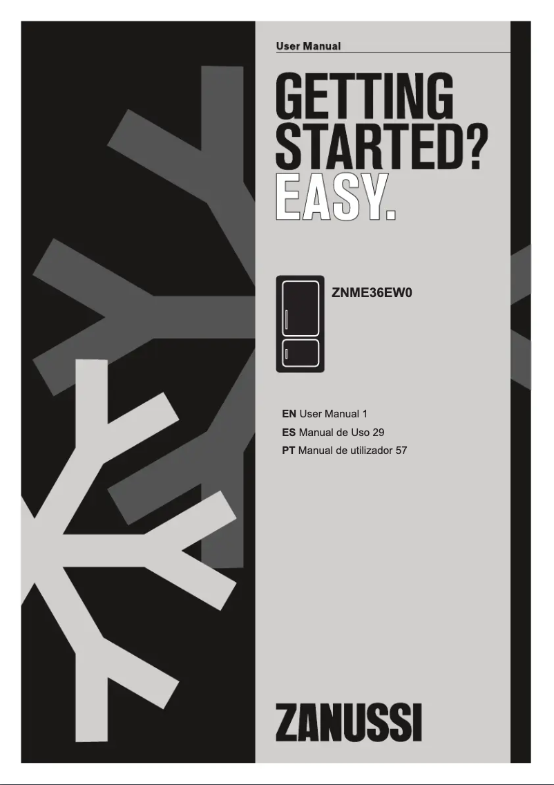 Page n°1 - Manuel utilisateur Zanussi ZNME36EW0