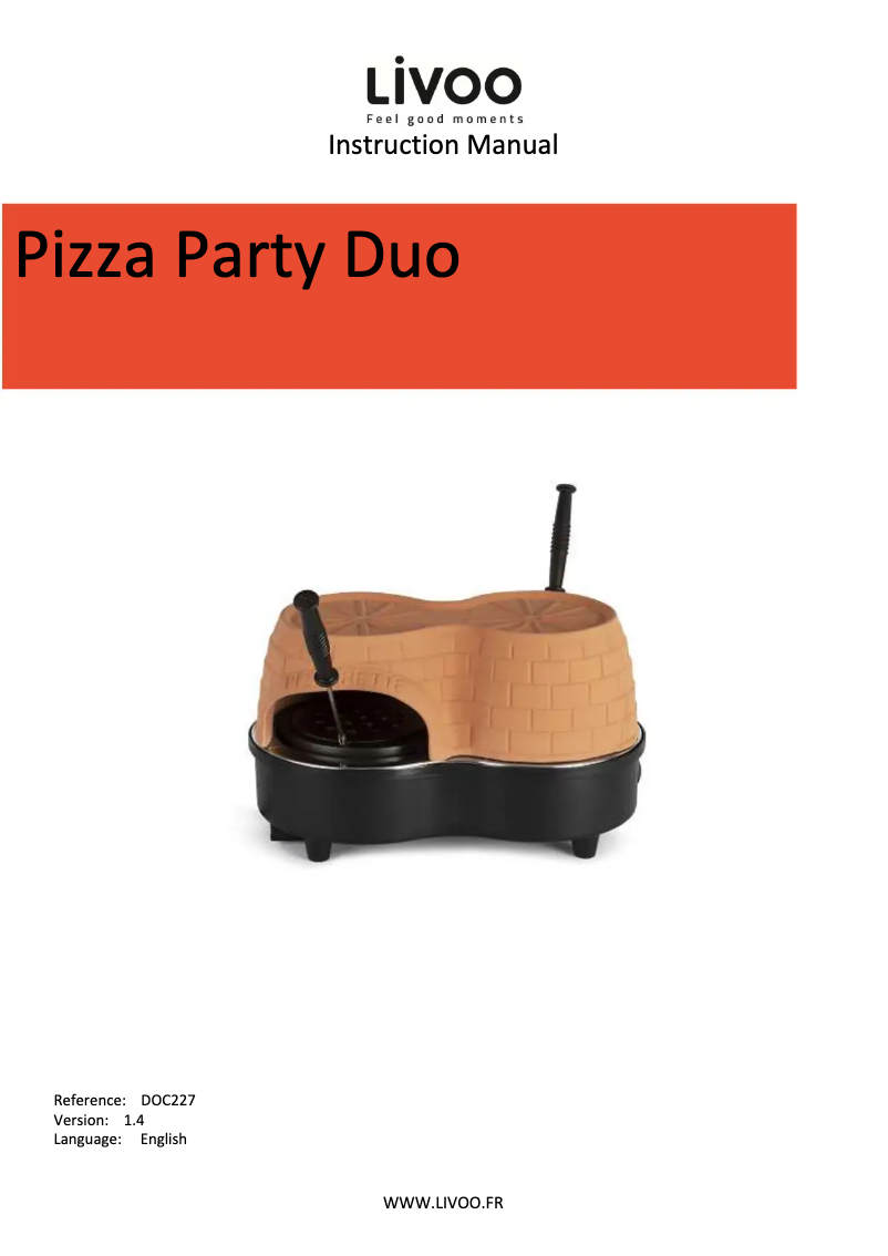 Page n°1 - Manuel utilisateur Livoo DOC227