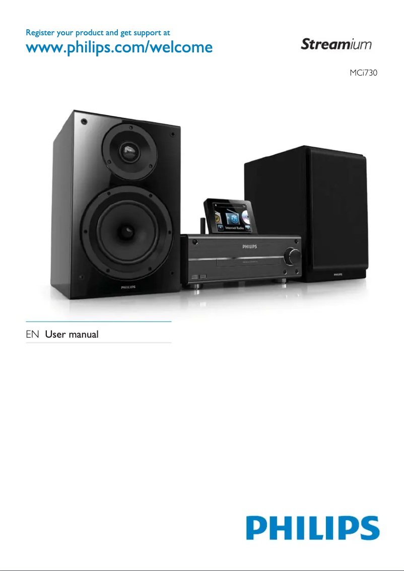 Page n°1 - Manuel utilisateur Philips Streamium MCI730