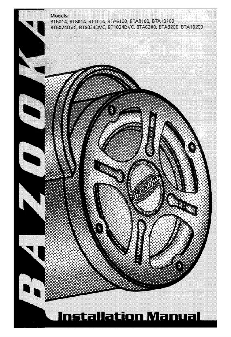 Page n°1 - Manuel utilisateur Bazooka BTA6100