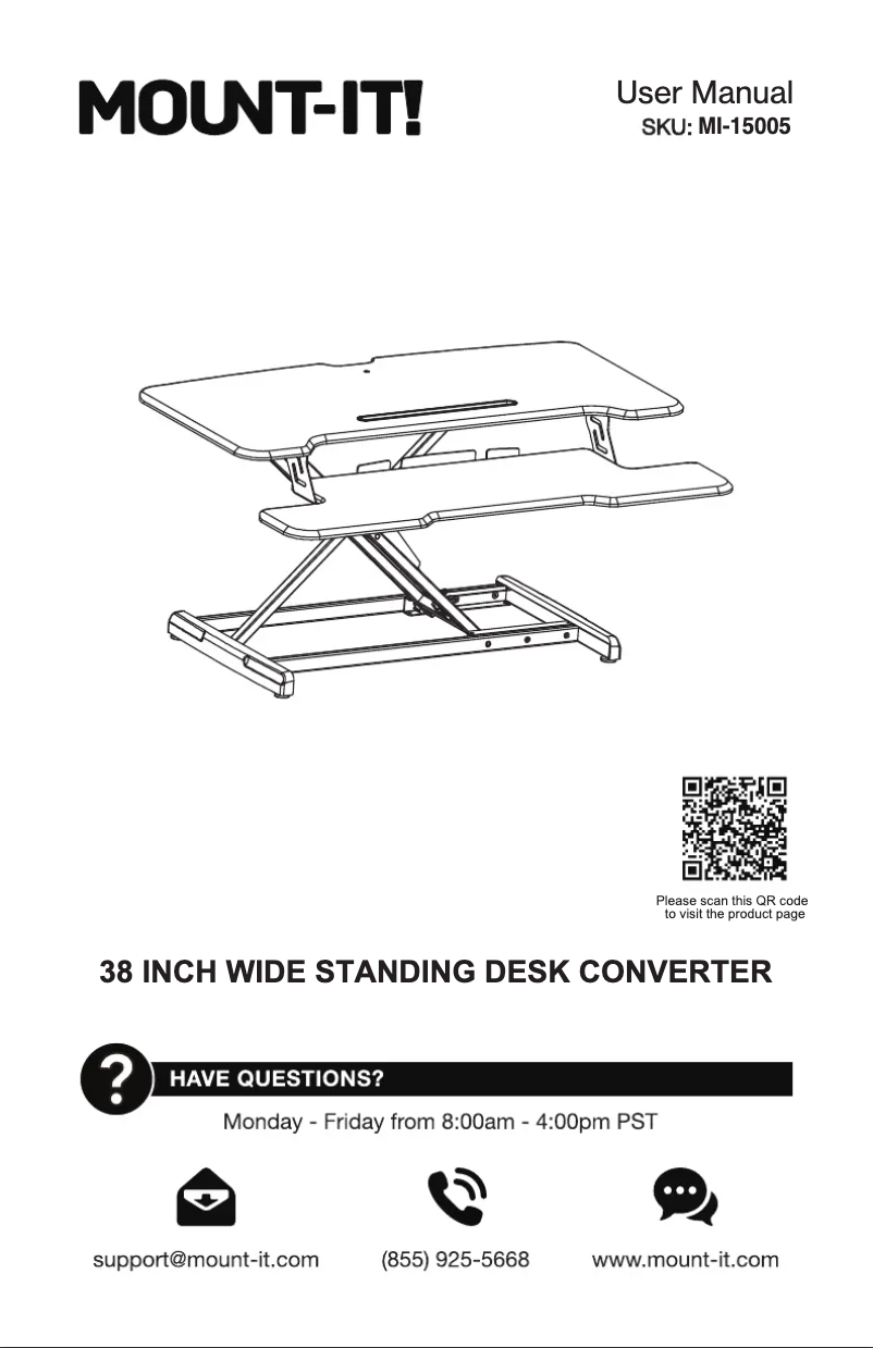 Page 1 de la notice Manuel utilisateur Mount-It! MI-15009