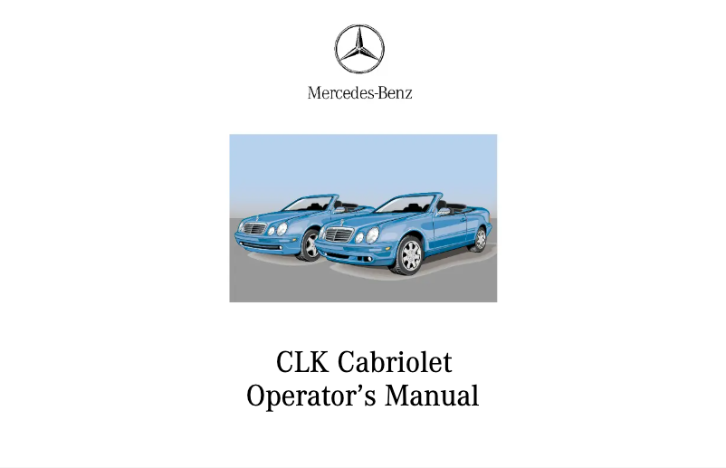 Imagen de la primera página del manual del dispositivo CLK-Class Cabriolet (2001)