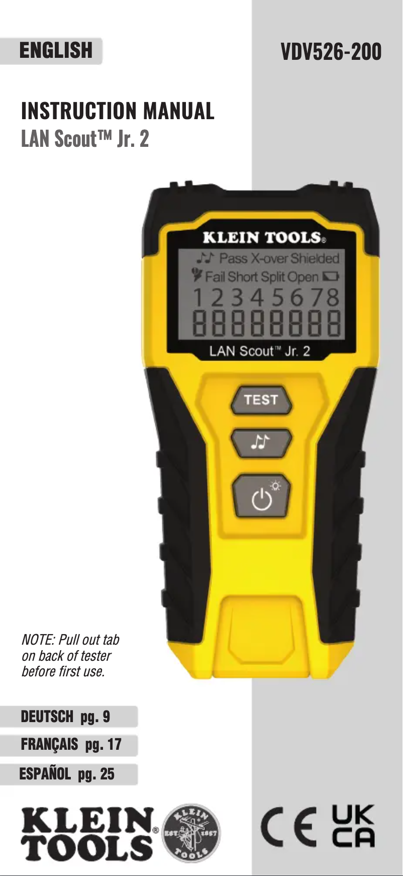 Image de la première page du manuel de l'appareil VDV526-200