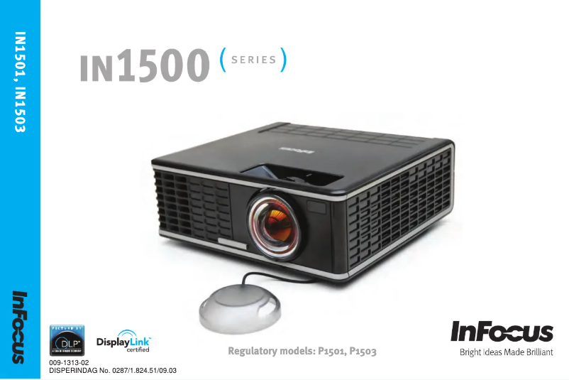 Page 1 de la notice Manuel utilisateur InFocus IN1503