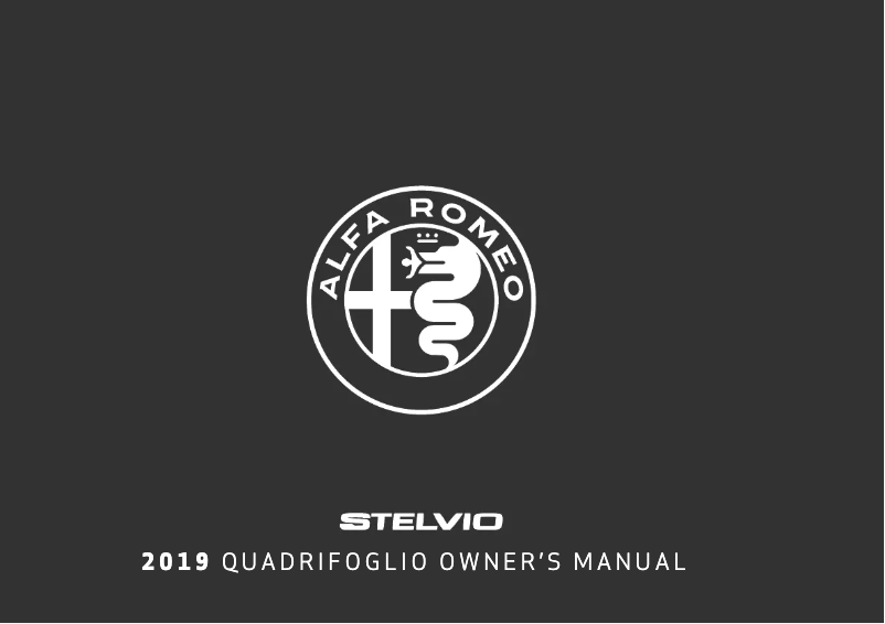 Imagen de la primera página del manual del dispositivo Stelvio Quadrifoglio (2019)