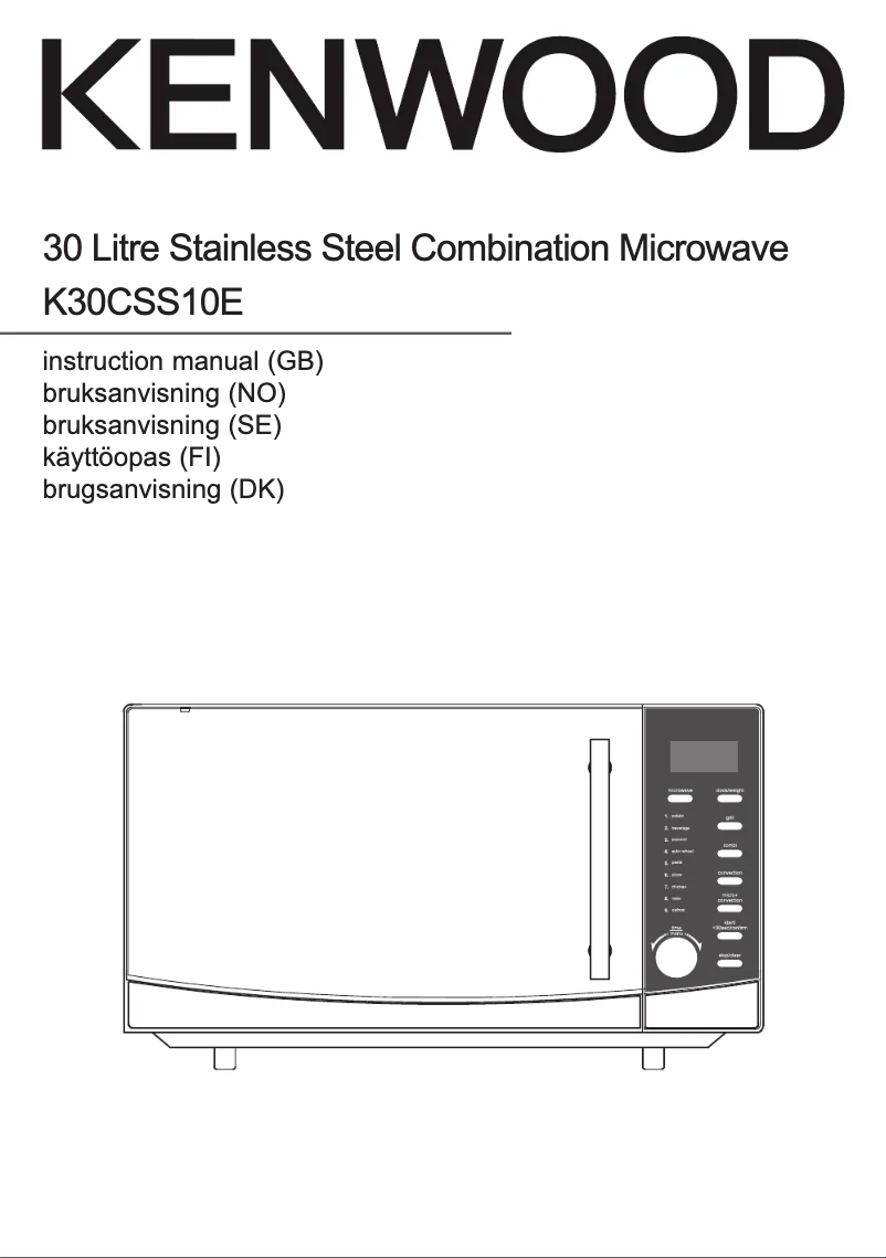Page n°1 - Manuel utilisateur Kenwood K30CSS10E