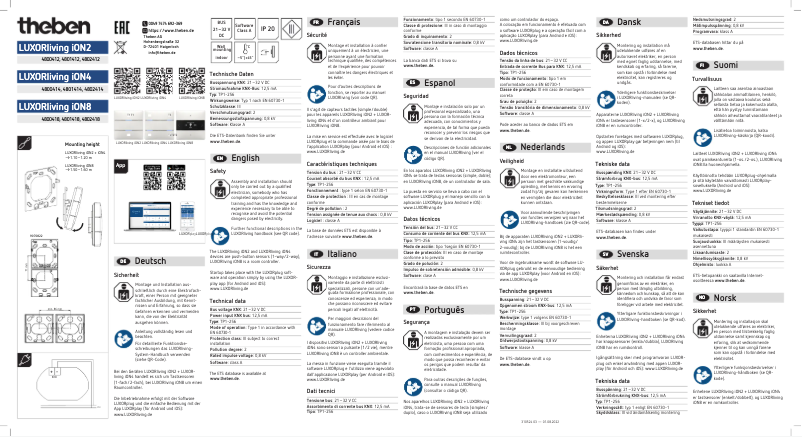 Image de la première page du manuel de l'appareil LUXORliving iON8