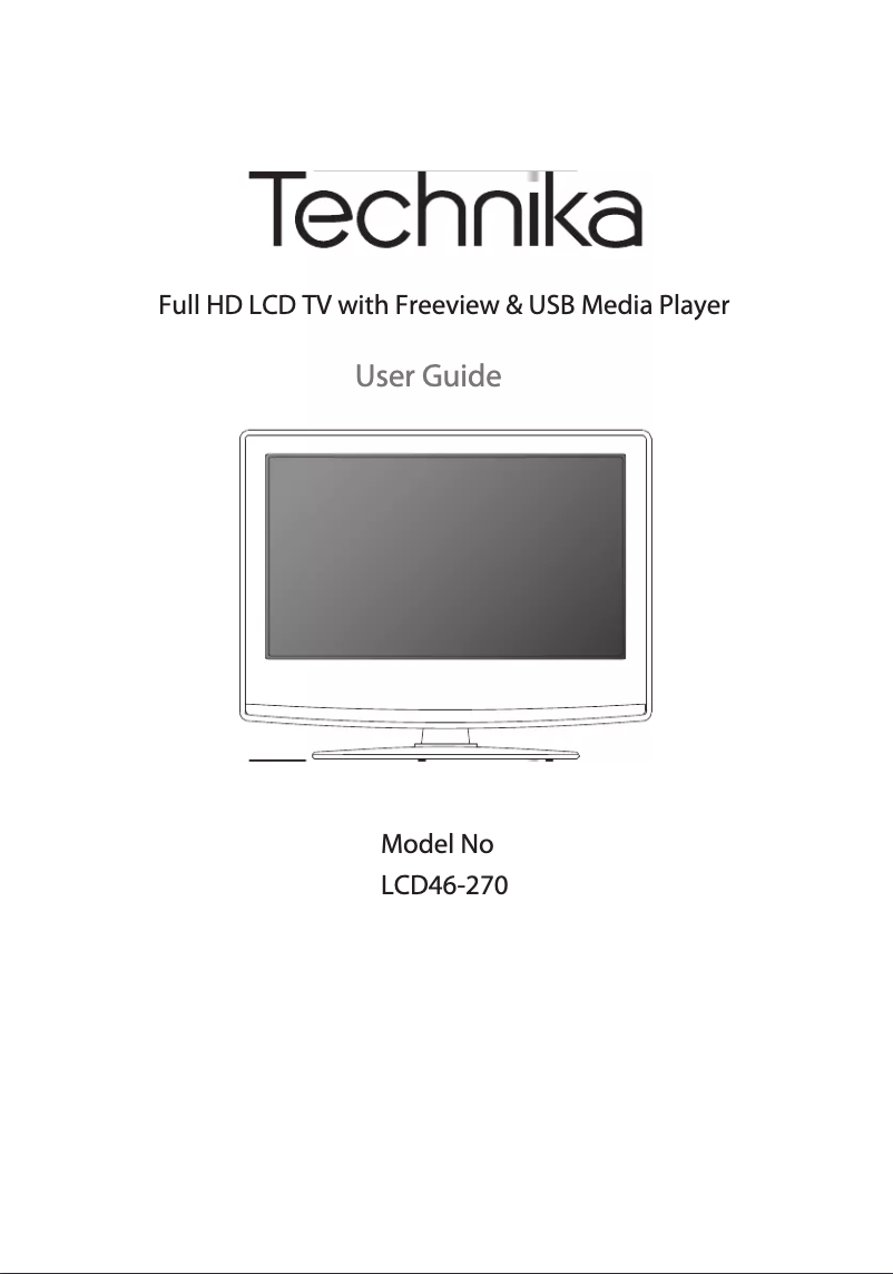 Page n°1 - Manuel utilisateur Technika LCD46-270