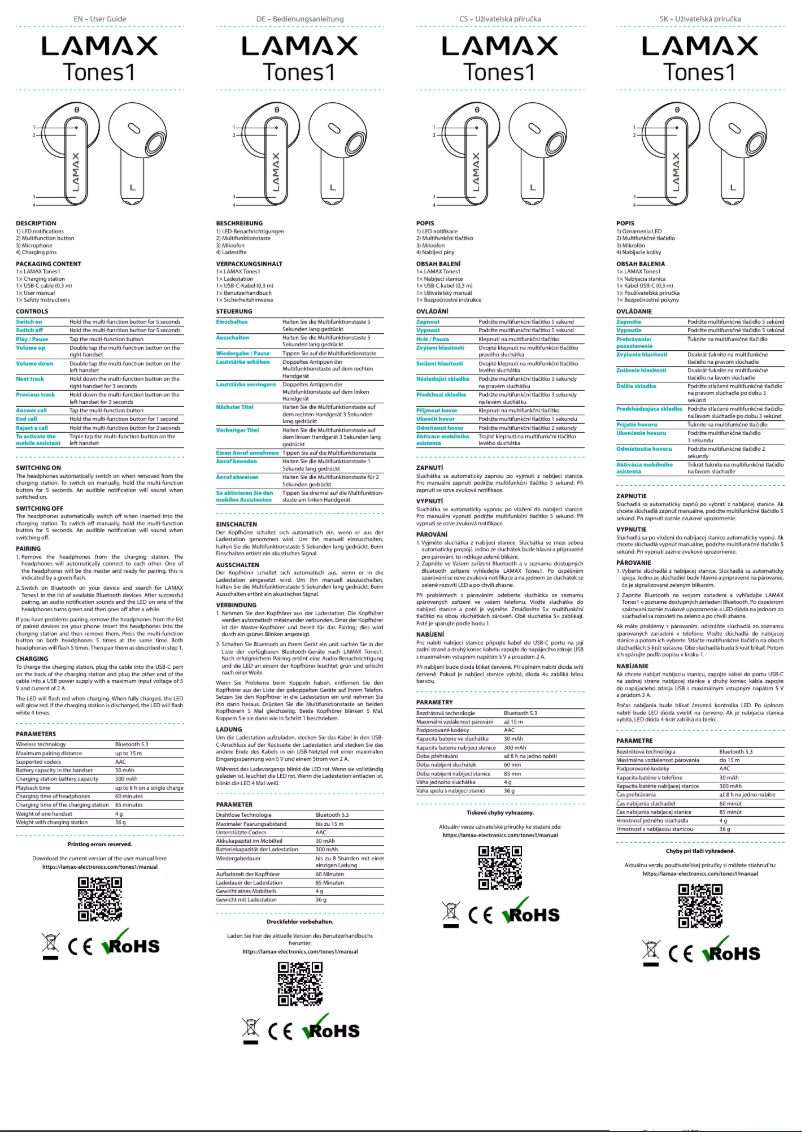 Image de la première page du manuel de l'appareil Tones1