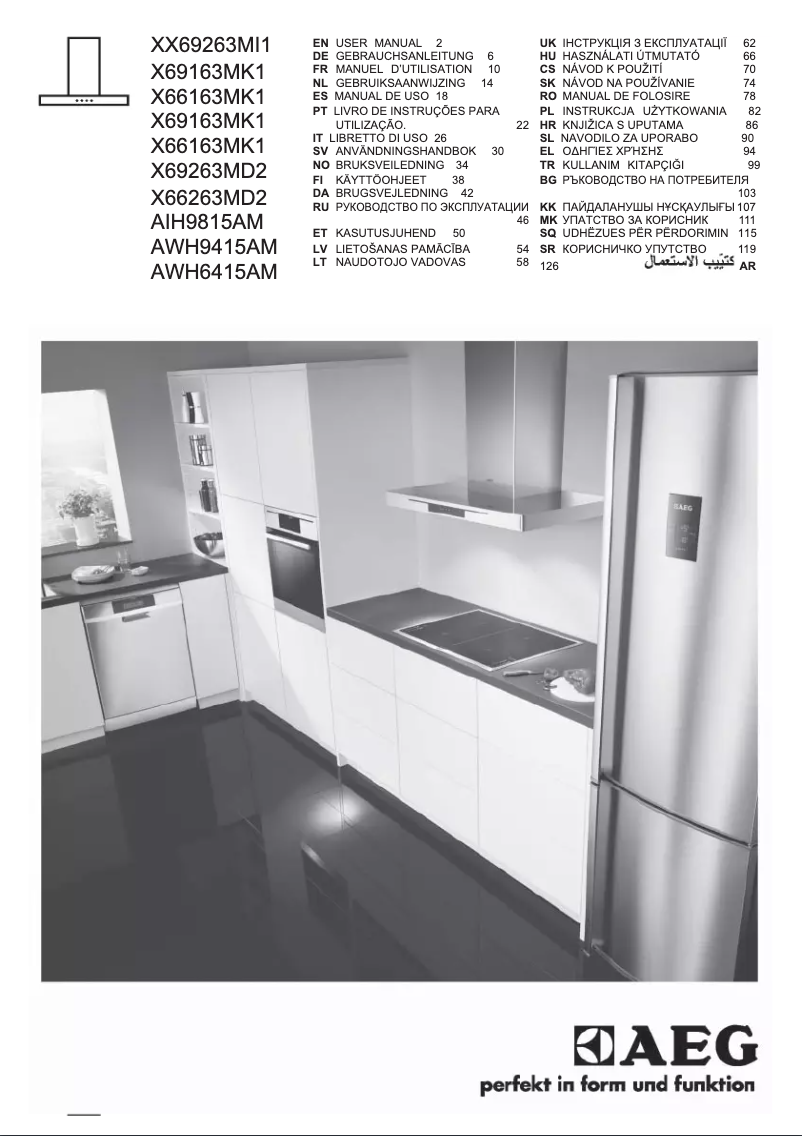 Page 1 de la notice Manuel utilisateur AEG AWH6415AM