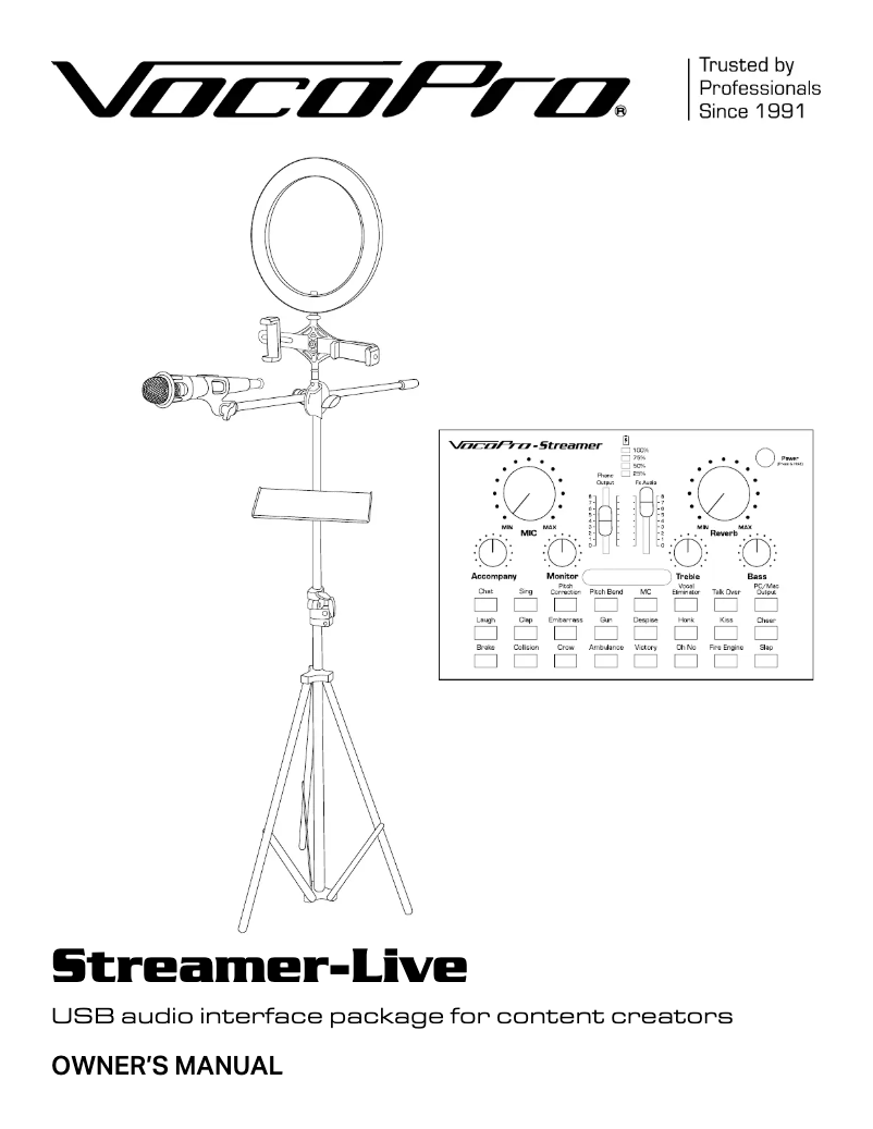 Image de la première page du manuel de l'appareil Streamer-Live