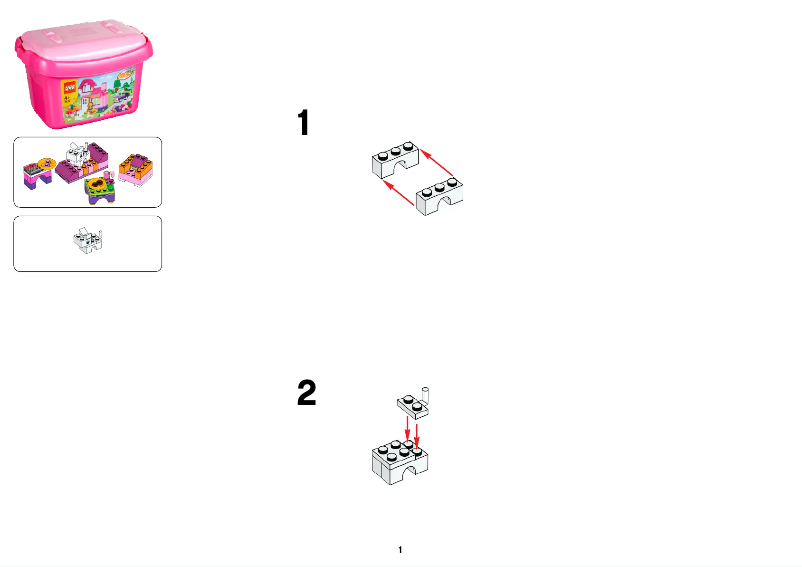 Page n°1 - Manuel utilisateur Lego ® Pink Brick Box
