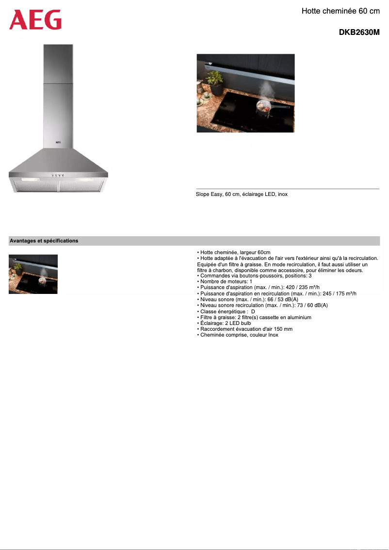 Image de la première page du manuel de l'appareil DKB2630M