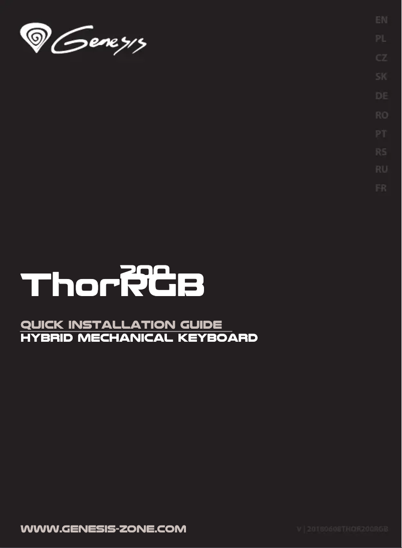 Página 1 del manual Manual de usuario Genesis Thor 200 RGB