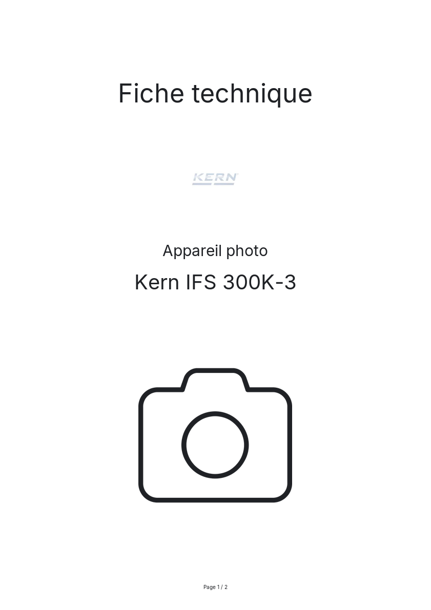 Image de la première page du manuel de l'appareil IFS 300K-3