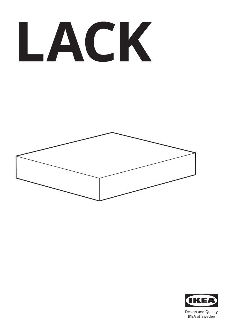 Image de la première page du manuel de l'appareil LACK 604.310.73