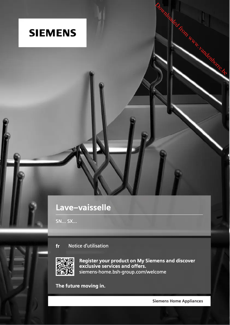 Page 1 de la notice Manuel utilisateur Siemens iQ 500 SN258B00NE