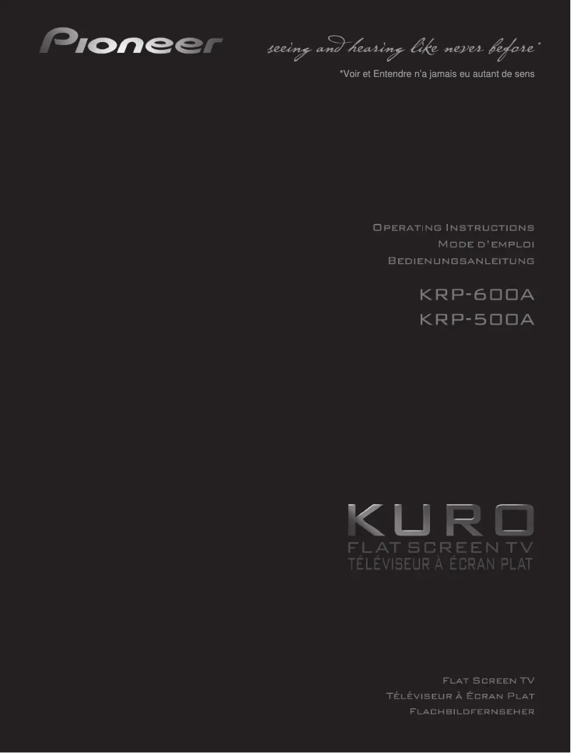 Page n°1 - Manuel utilisateur Pioneer KRP-500AW