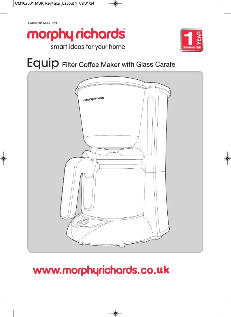 Page 1 de la notice Manuel utilisateur Morphy Richards Equip 162501