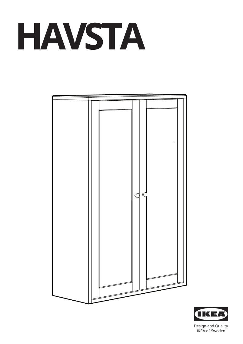 Page 1 de la notice Manuel utilisateur Ikea HAVSTA 305.292.45