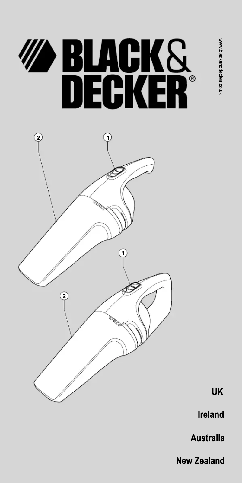 Page 1 de la notice Manuel utilisateur Black & Decker NV6003A