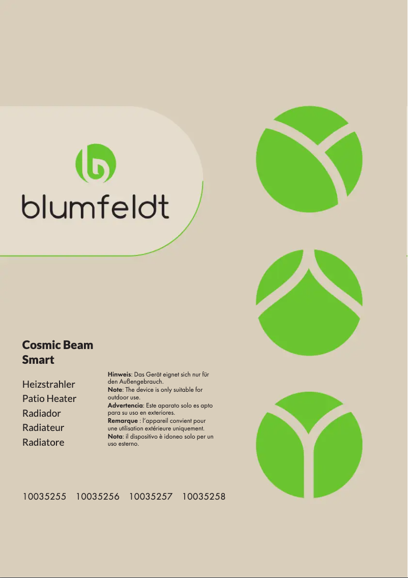 Page n°1 - Manuel utilisateur Blumfeldt Cosmic Beam Smart