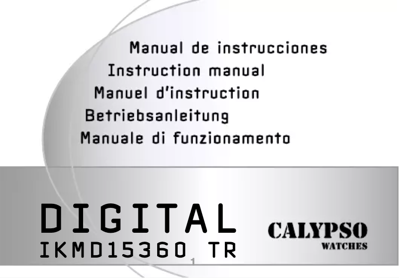 Page n°1 - Manuel utilisateur Calypso K5730