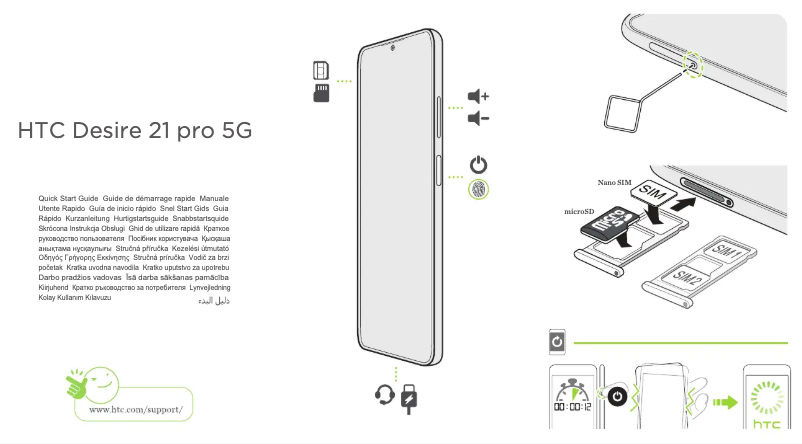 Image de la première page du manuel de l'appareil Desire 21 Pro 5G