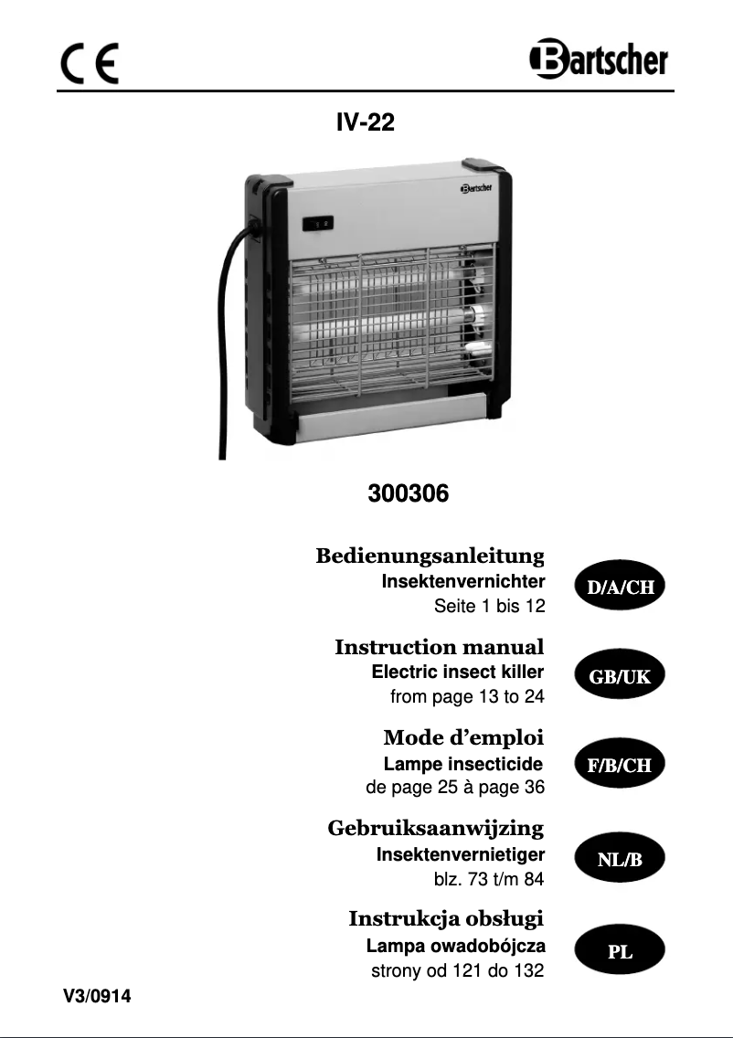 Image de la première page du manuel de l'appareil IV-22