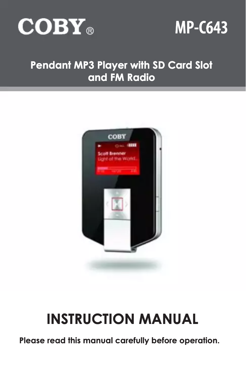 Página 1 del manual Manual de usuario Coby MP-C643