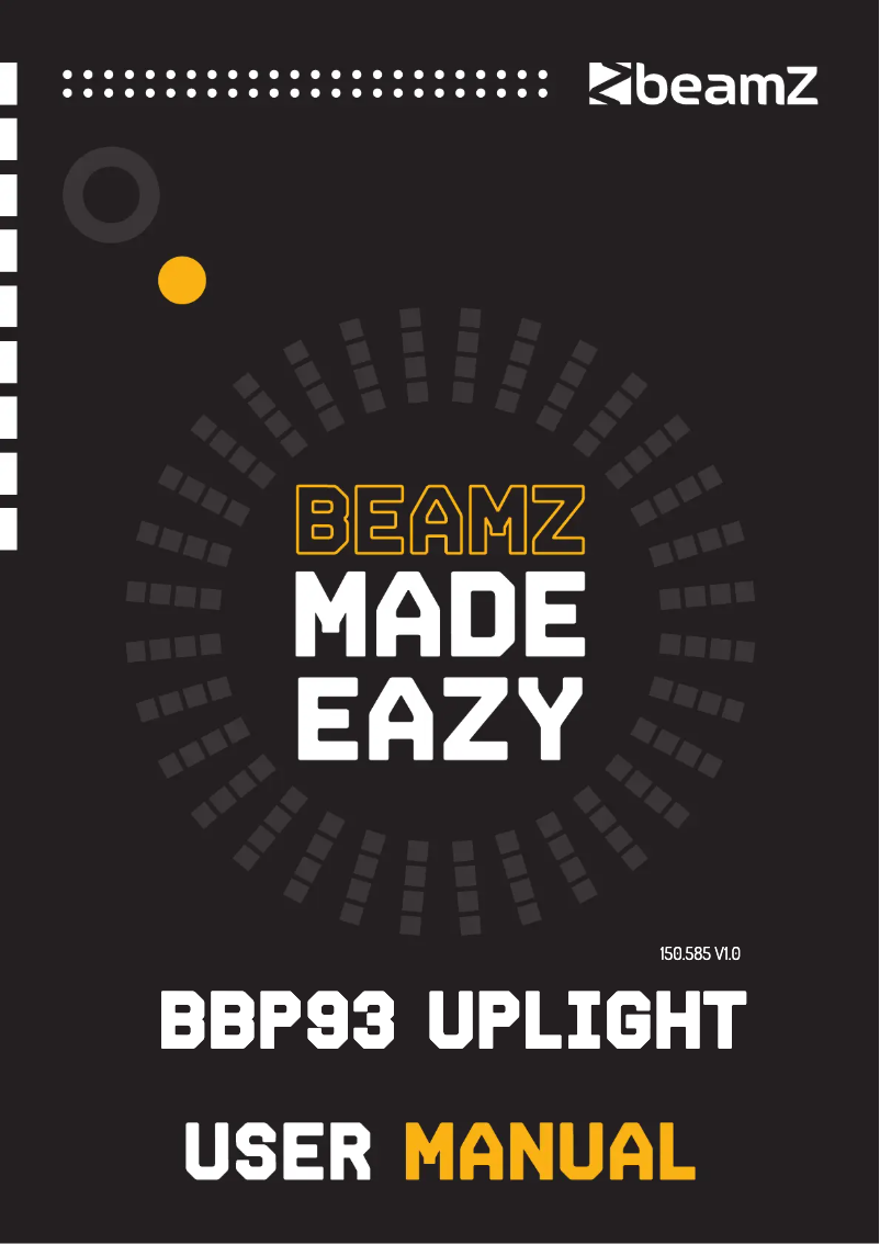 Page 1 de la notice Manuel utilisateur BeamZ BBP93