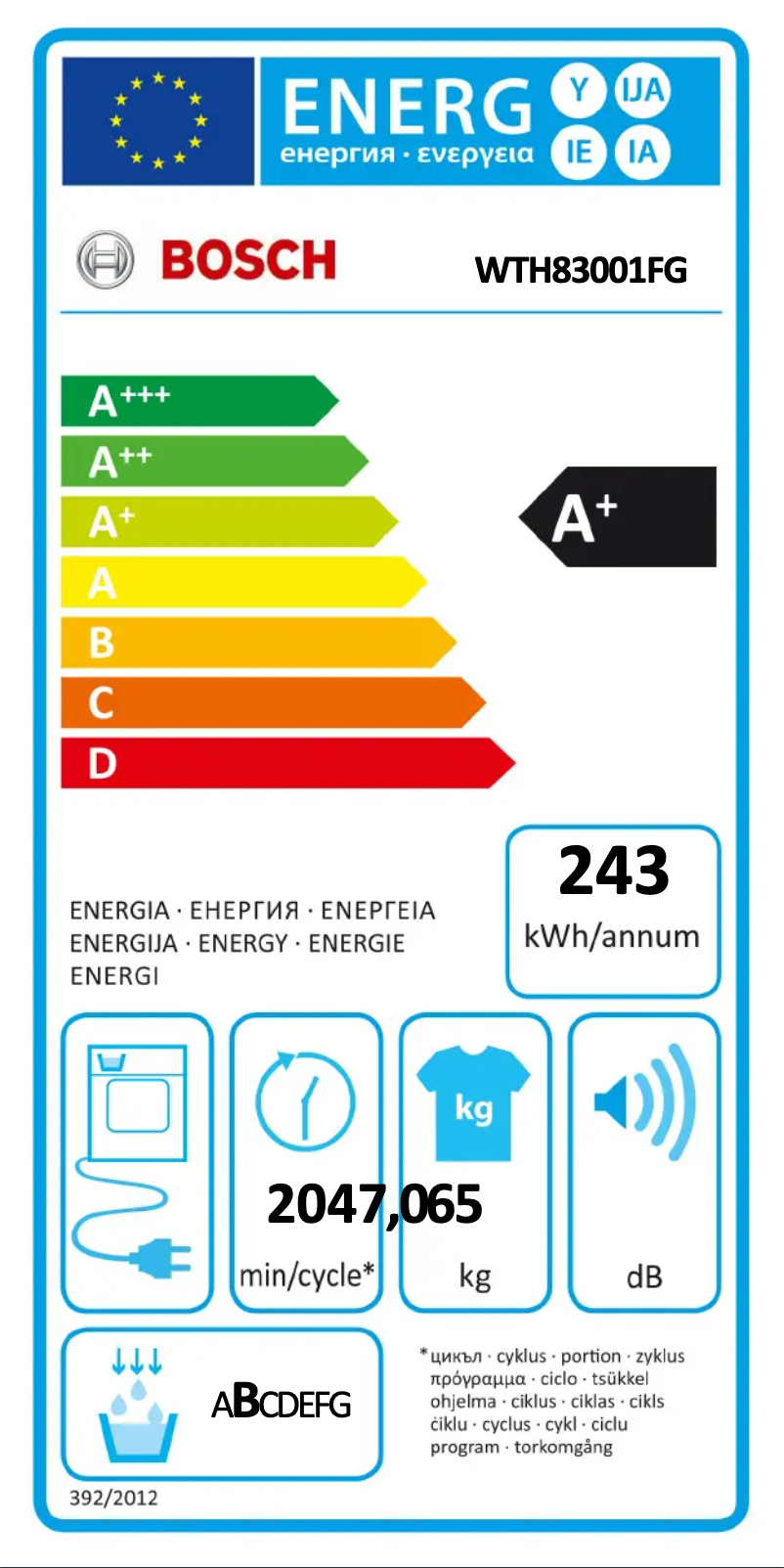 Image de la première page du manuel de l'appareil WTH83001FG