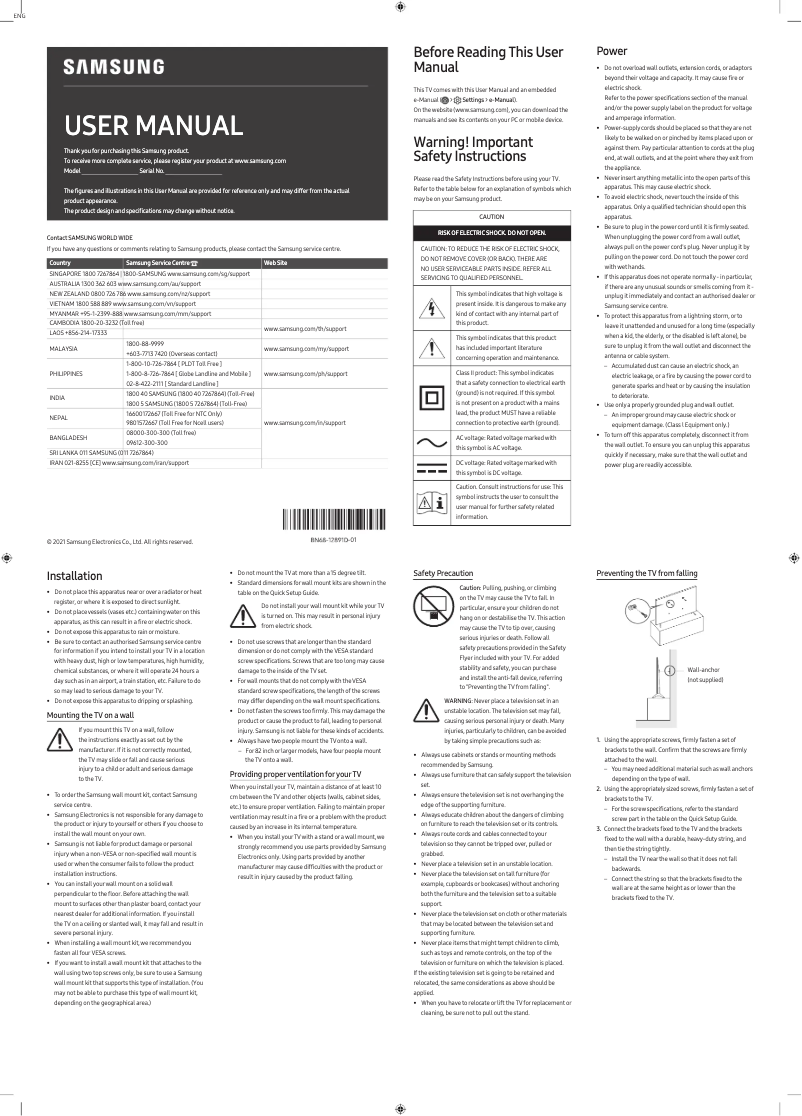 Page n°1 - Manuel utilisateur Samsung 50QN90A