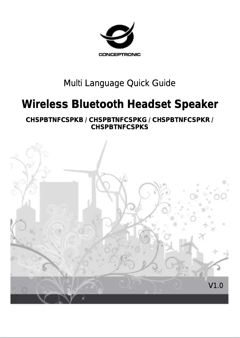 Page 1 de la notice Manuel utilisateur Conceptronic CHSPBTNFCSPKB