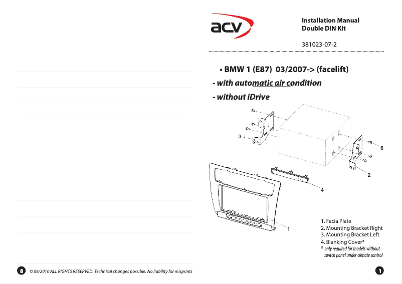 Página 1 del manual Manual de usuario ACV 381023-07-2