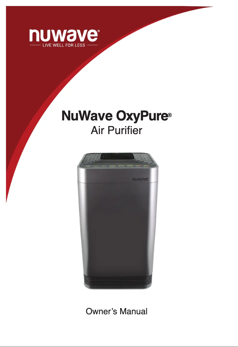 Page n°1 - Manuel utilisateur NuWave OxyPure