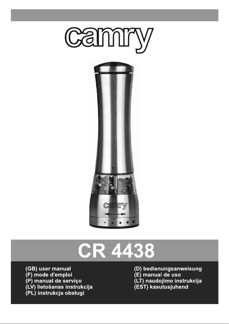 Image de la première page du manuel de l'appareil CR 4438