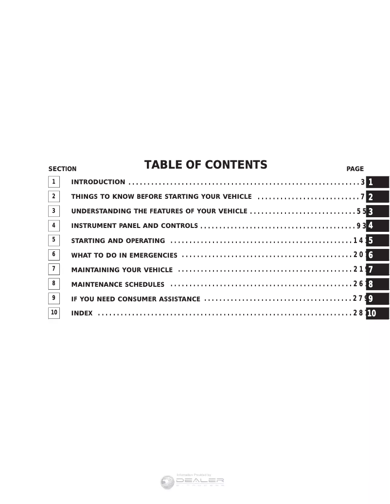 Page 1 de la notice Manuel utilisateur RAM Dakota (2004)