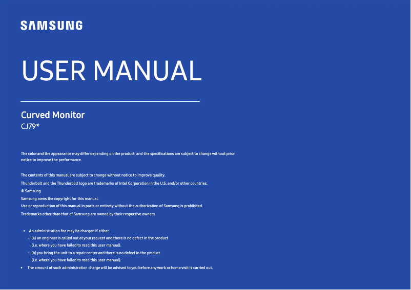 Page n°1 - Manuel utilisateur Samsung C34J791WTC