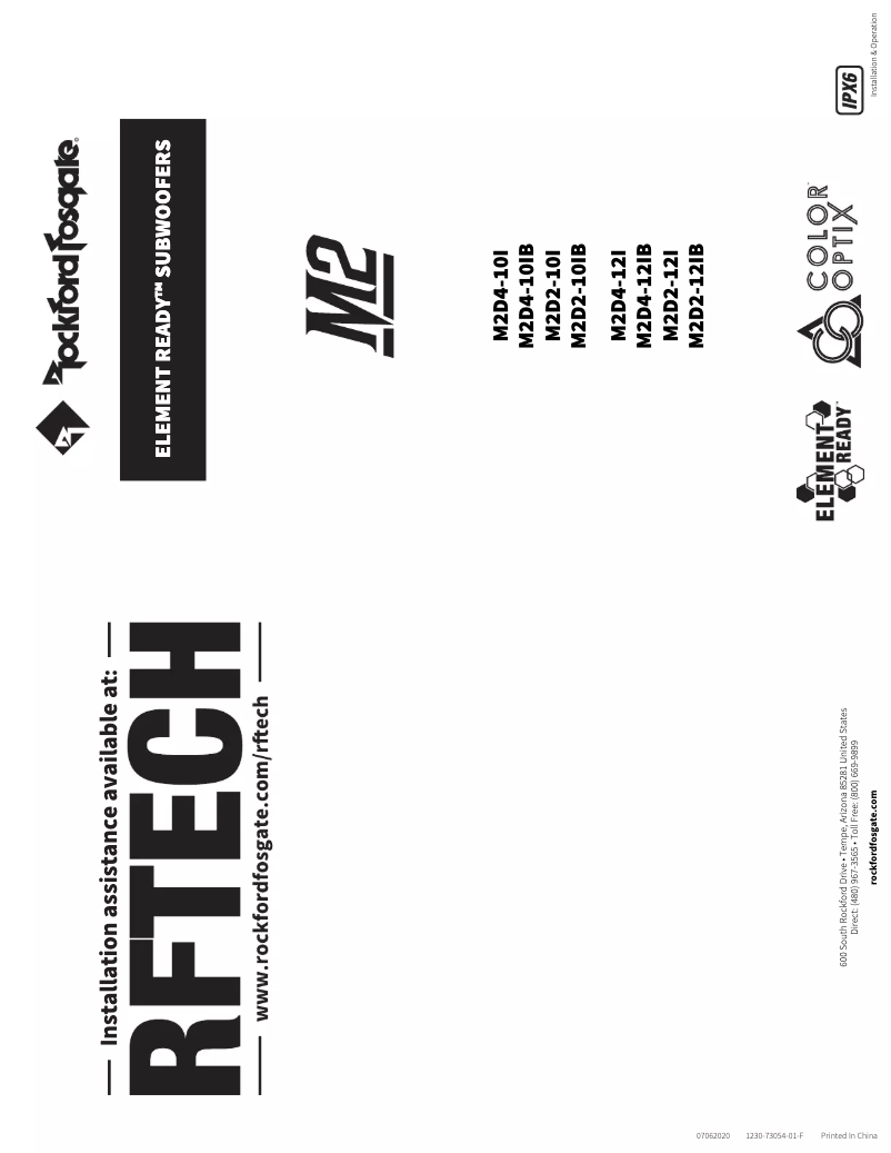 Page 1 de la notice Manuel utilisateur Rockford Fosgate M2-10HB