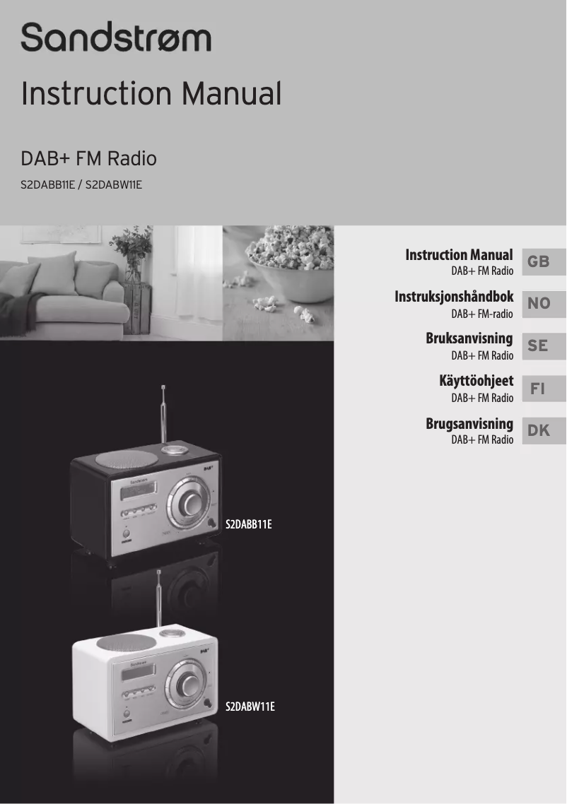 Page 1 de la notice Manuel utilisateur Sandstrøm S2DABB11E