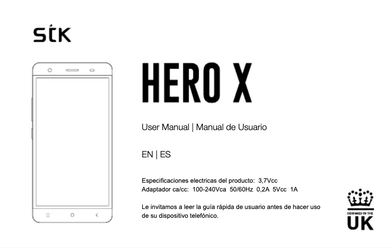 Page 1 de la notice Manuel utilisateur STK Hero X