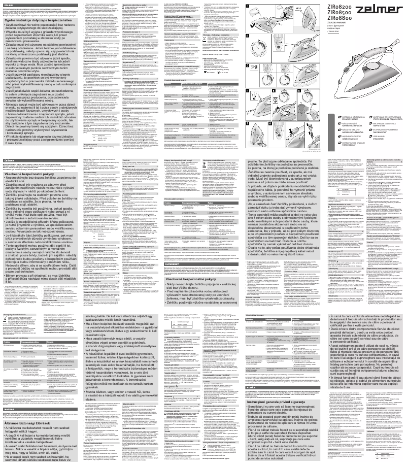 Imagen de la primera página del manual del dispositivo Sencillo ZIR08800