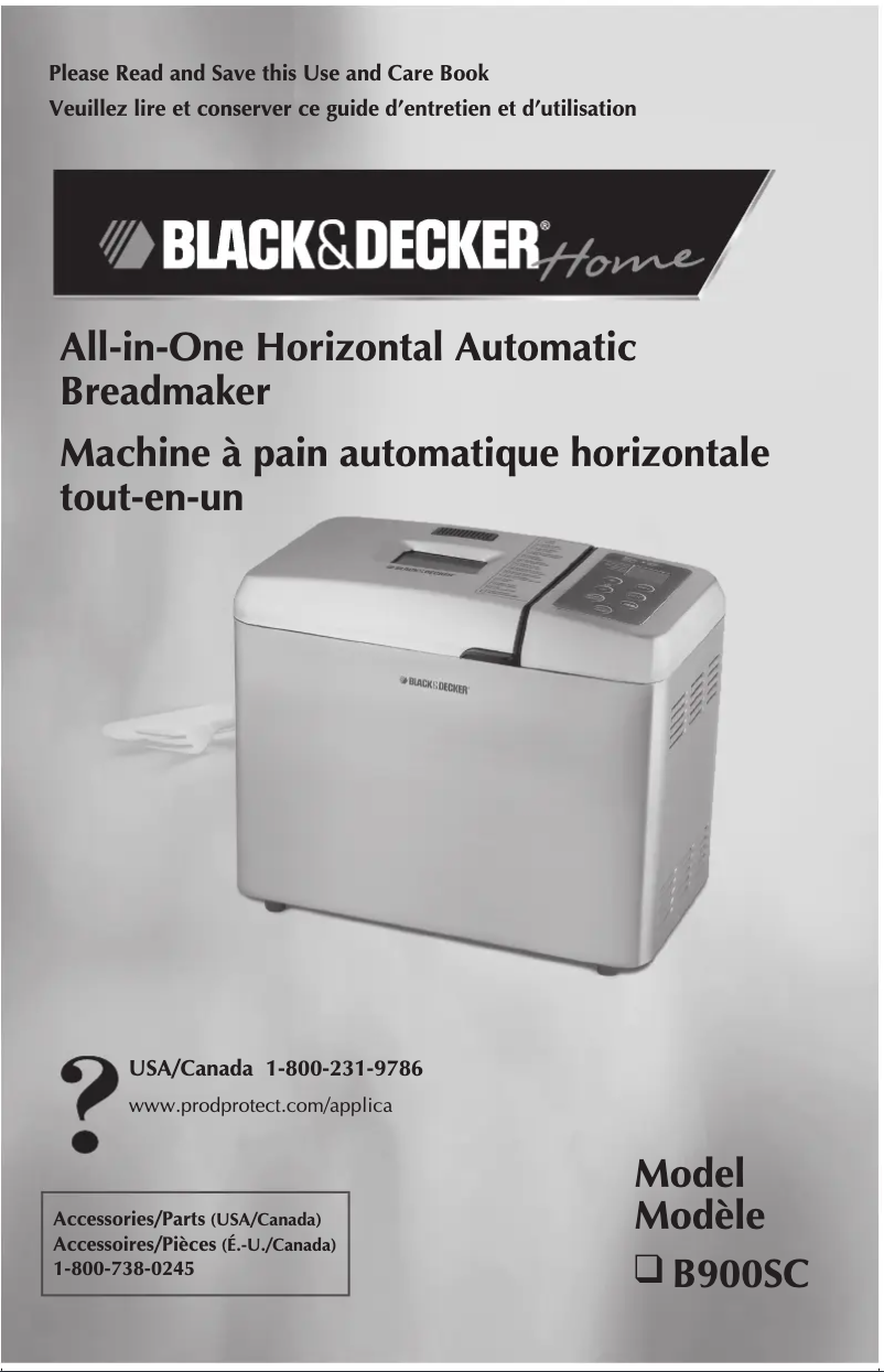 Page n°1 - Manuel utilisateur Black & Decker B900SC