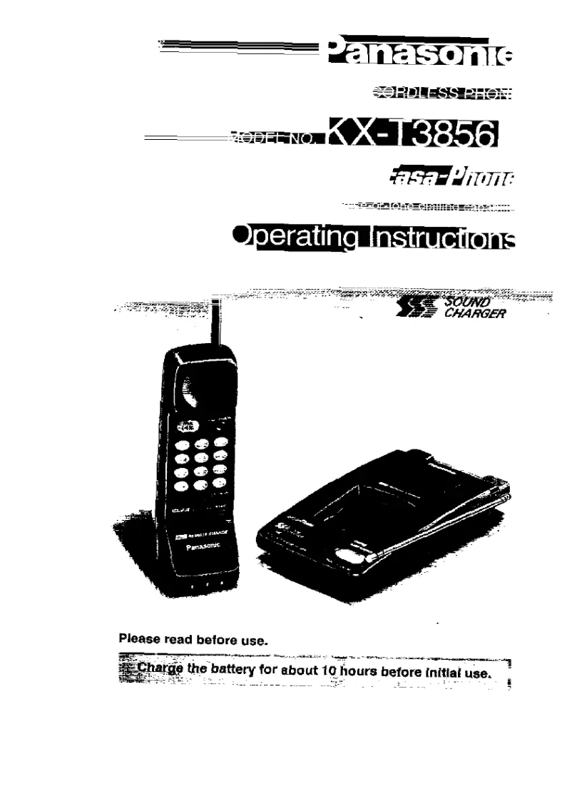 Image de la première page du manuel de l'appareil KX-T3856E